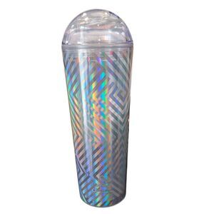 Caribou Chill To Go Tumbler Dome Lid Iridescent Holographic Diamond Pattern